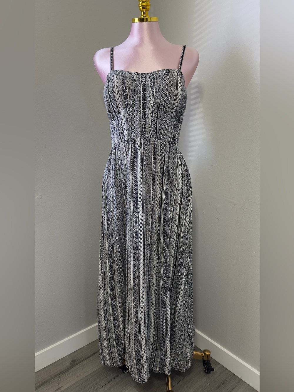 Black & White Striped Maxi dress